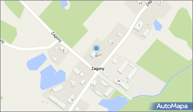 Zagony, Zagony, 8a, mapa Zagony