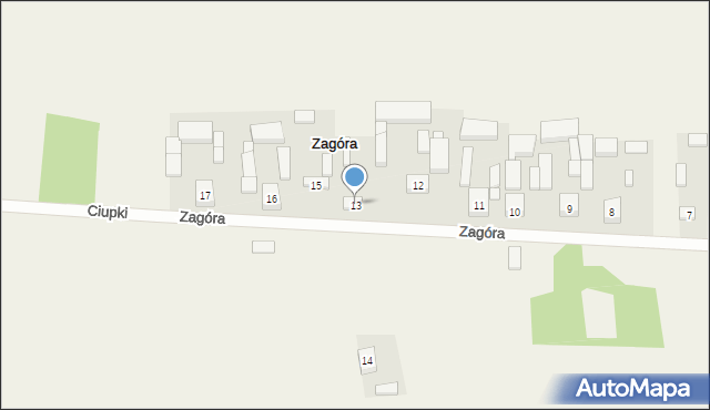 Zagóra, Zagóra, 13, mapa Zagóra