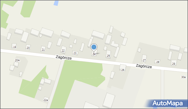 Zagórcze, Zagórcze, 24, mapa Zagórcze