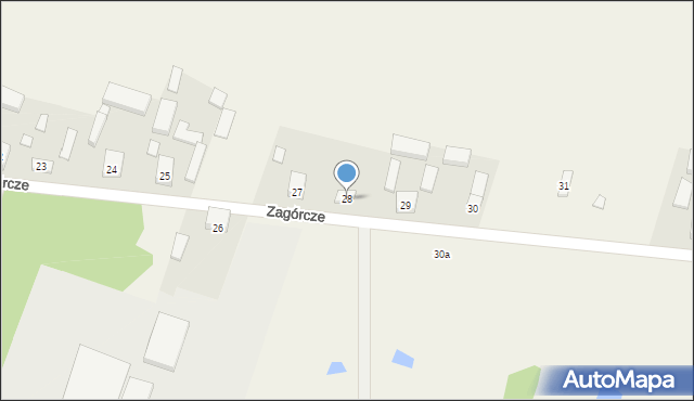 Zagórcze, Zagórcze, 28, mapa Zagórcze