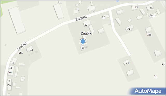 Zagórki, Zagórki, 18, mapa Zagórki