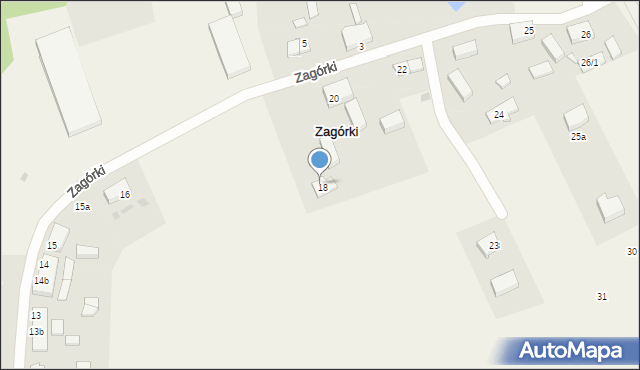 Zagórki, Zagórki, 19, mapa Zagórki