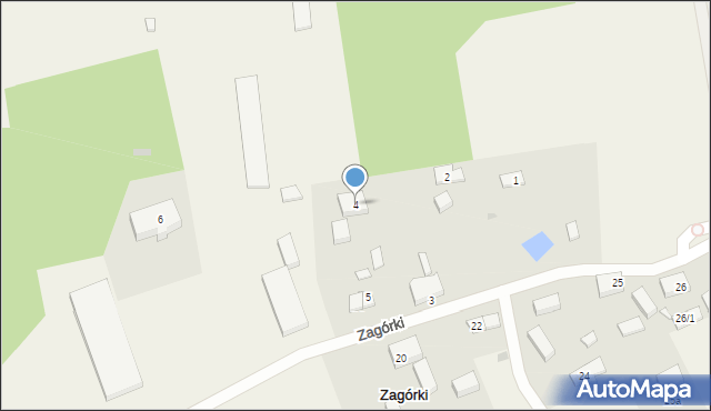 Zagórki, Zagórki, 4, mapa Zagórki