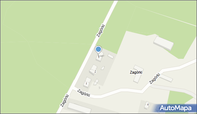 Zagórki, Zagórki, 3, mapa Zagórki