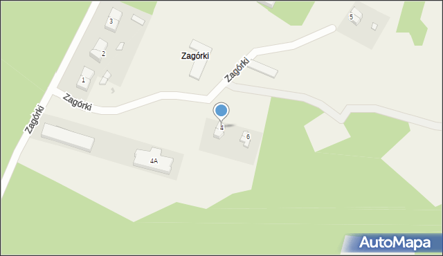 Zagórki, Zagórki, 4, mapa Zagórki