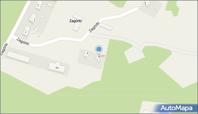 Zagórki, Zagórki, 6, mapa Zagórki