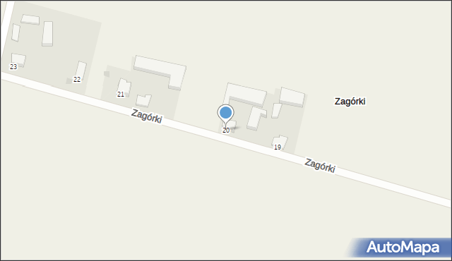 Zagórki, Zagórki, 20, mapa Zagórki