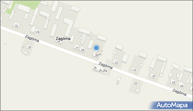 Zagórna, Zagórna, 24, mapa Zagórna