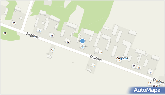 Zagórna, Zagórna, 31, mapa Zagórna