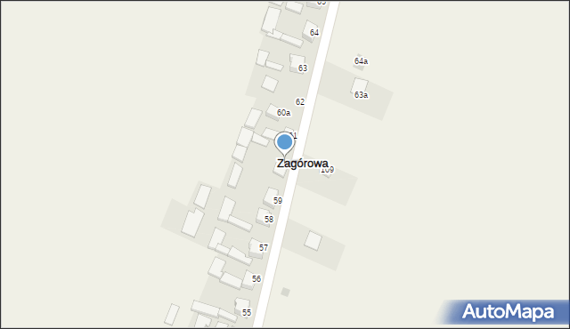 Zagórowa, Zagórowa, 60, mapa Zagórowa