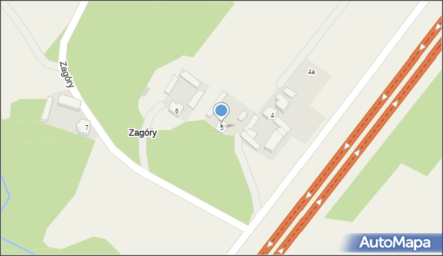 Zagóry, Zagóry, 5, mapa Zagóry