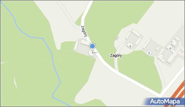 Zagóry, Zagóry, 7, mapa Zagóry