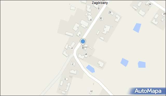 Zagórzany, Zagórzany, 33, mapa Zagórzany