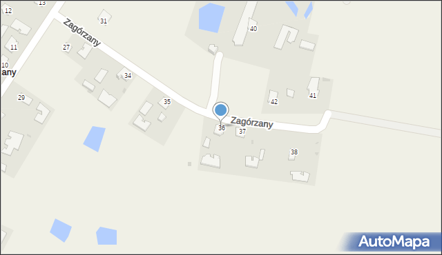 Zagórzany, Zagórzany, 36, mapa Zagórzany