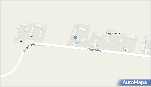 Zagorzany, Zagorzany, 18, mapa Zagorzany