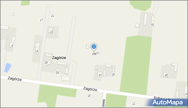 Zagórze, Zagórze, 18a, mapa Zagórze