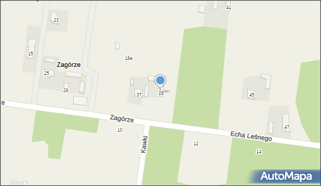 Zagórze, Zagórze, 19, mapa Zagórze