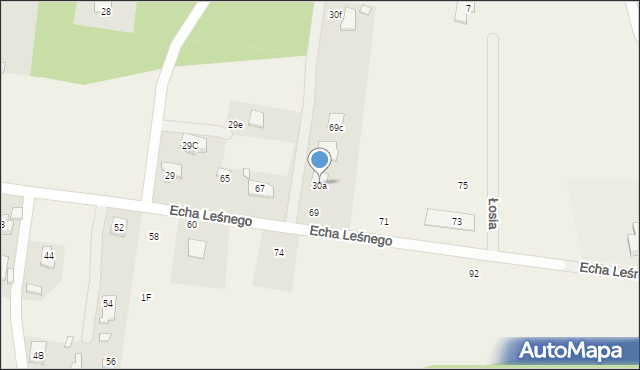 Zagórze, Zagórze, 30a, mapa Zagórze