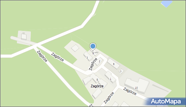 Zagórze, Zagórze, 4, mapa Zagórze