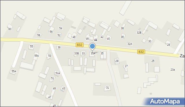 Zagórze, Zagórze, 33A, mapa Zagórze