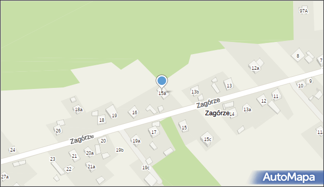 Zagórze, Zagórze, 15a, mapa Zagórze