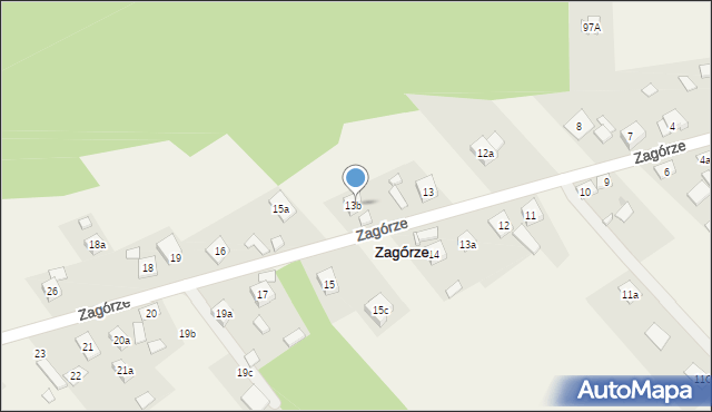 Zagórze, Zagórze, 15b, mapa Zagórze