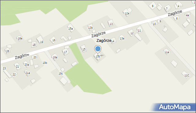 Zagórze, Zagórze, 15c, mapa Zagórze