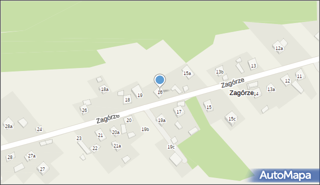 Zagórze, Zagórze, 16, mapa Zagórze