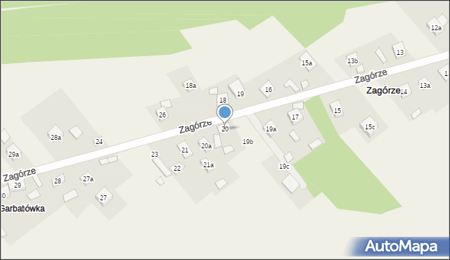 Zagórze, Zagórze, 20, mapa Zagórze