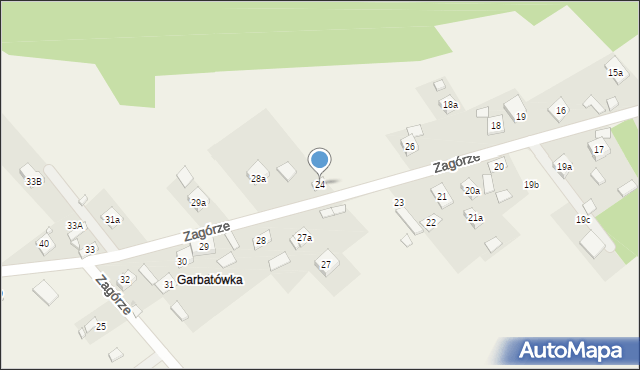 Zagórze, Zagórze, 24, mapa Zagórze