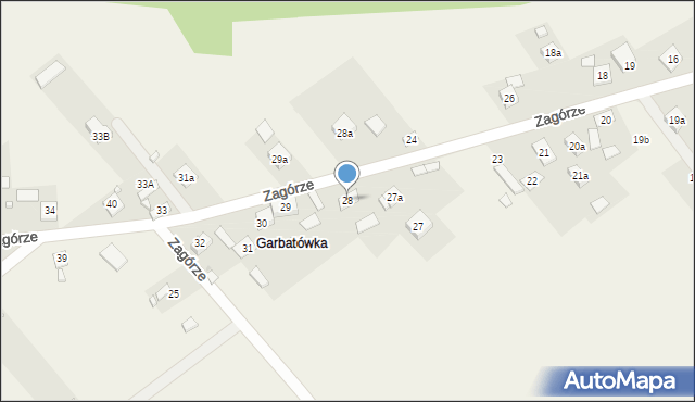 Zagórze, Zagórze, 28, mapa Zagórze