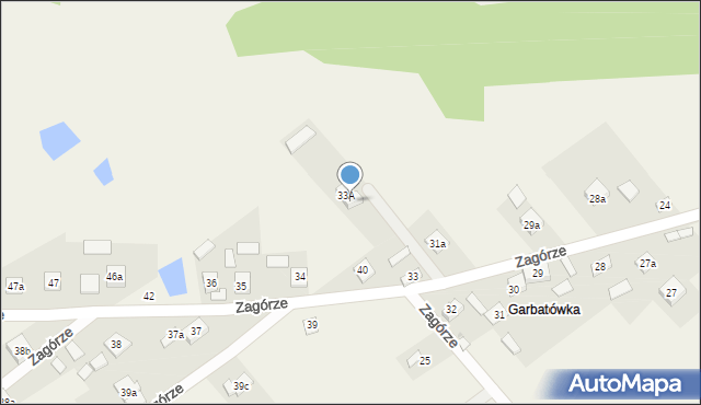 Zagórze, Zagórze, 33B, mapa Zagórze