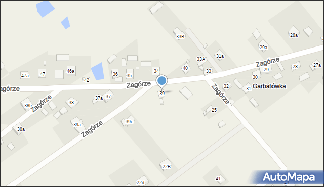 Zagórze, Zagórze, 39, mapa Zagórze