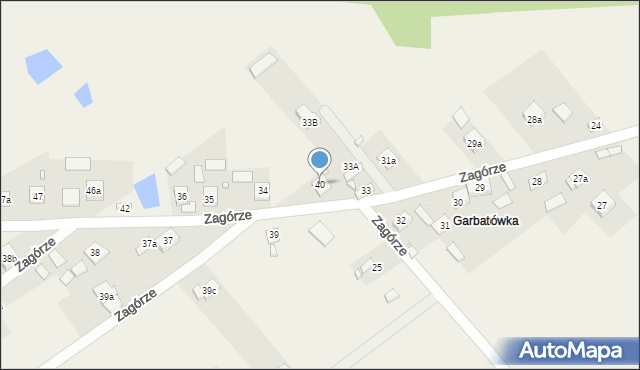 Zagórze, Zagórze, 40, mapa Zagórze