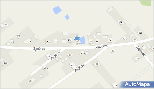 Zagórze, Zagórze, 42, mapa Zagórze