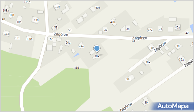 Zagórze, Zagórze, 48a, mapa Zagórze