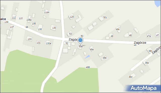 Zagórze, Zagórze, 50a, mapa Zagórze