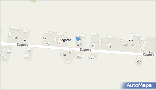 Zagórze, Zagórze, 31, mapa Zagórze