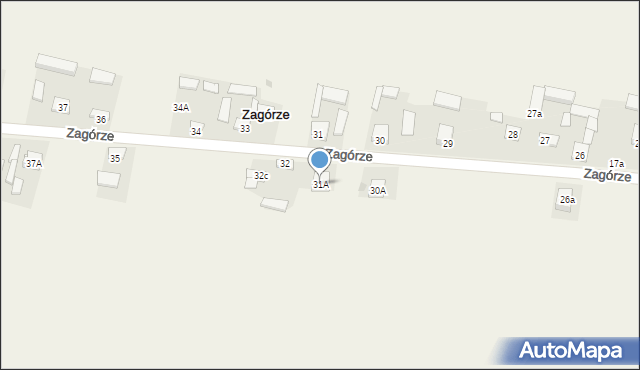 Zagórze, Zagórze, 31A, mapa Zagórze