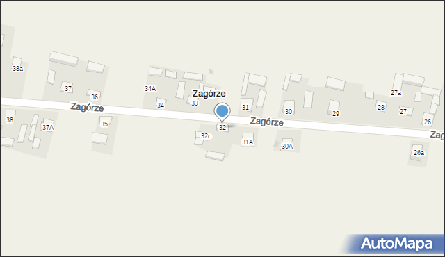 Zagórze, Zagórze, 32, mapa Zagórze