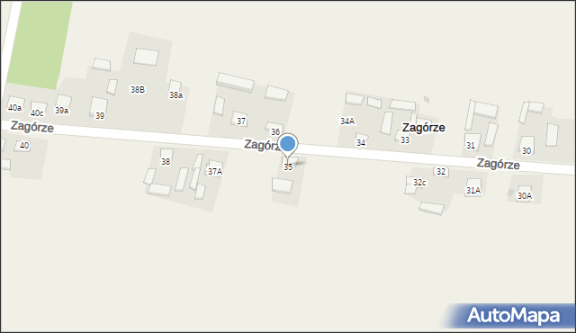 Zagórze, Zagórze, 35, mapa Zagórze