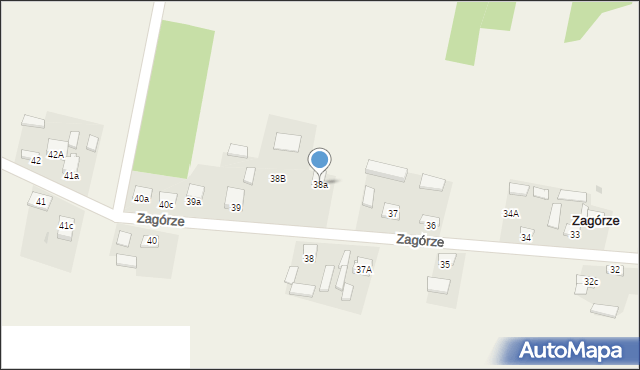 Zagórze, Zagórze, 38a, mapa Zagórze