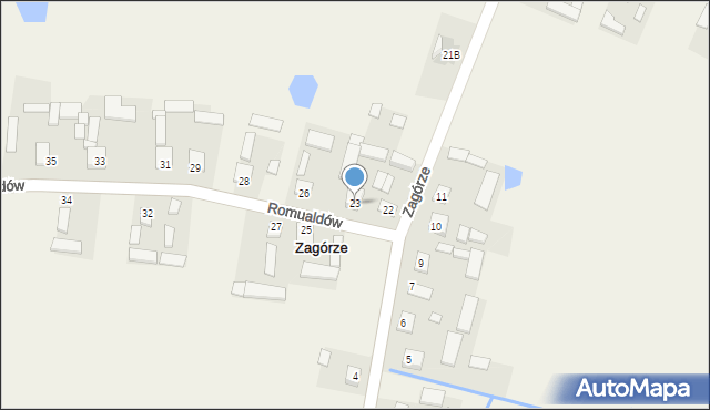 Zagórze, Zagórze, 23, mapa Zagórze