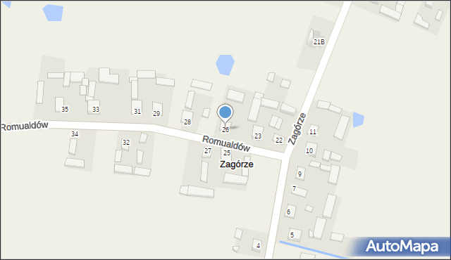 Zagórze, Zagórze, 26, mapa Zagórze