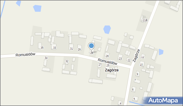 Zagórze, Zagórze, 28, mapa Zagórze