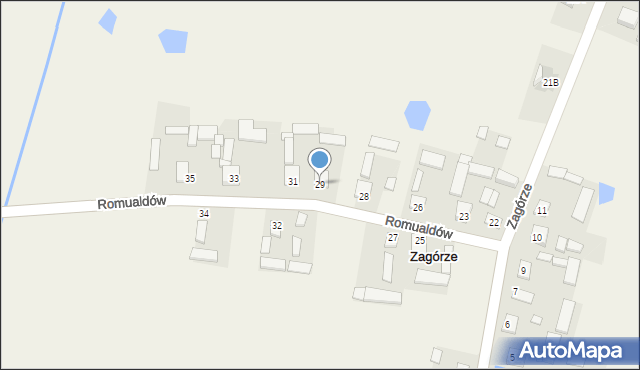 Zagórze, Zagórze, 29, mapa Zagórze