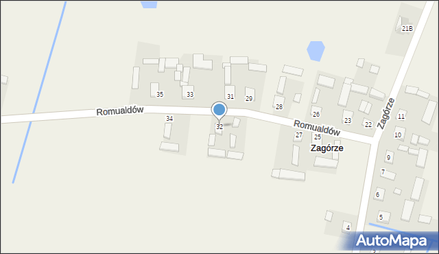 Zagórze, Zagórze, 32, mapa Zagórze