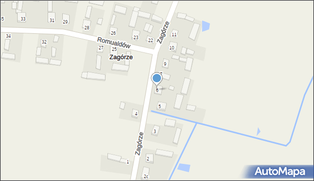 Zagórze, Zagórze, 6, mapa Zagórze