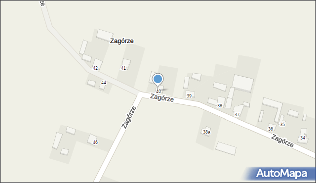 Zagórze, Zagórze, 40, mapa Zagórze