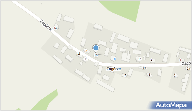 Zagórze, Zagórze, 10, mapa Zagórze